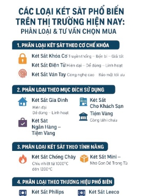 Các loại két sắt phổ biến trên thị trường hiện nay