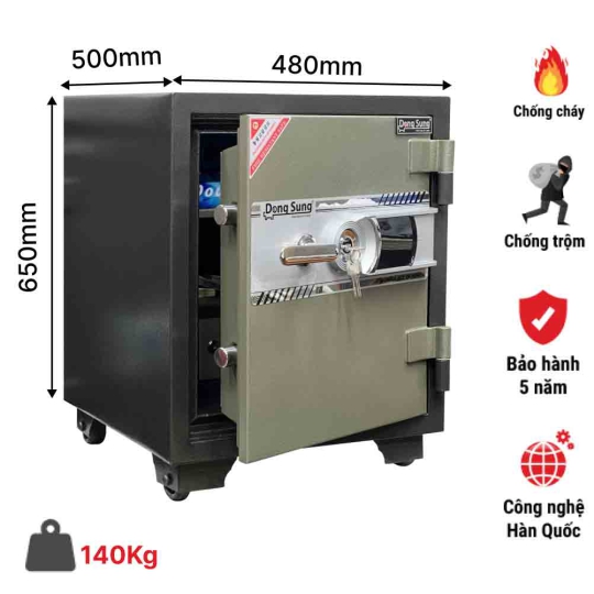 Két sắt Gia đình DS65E khóa điện tử 