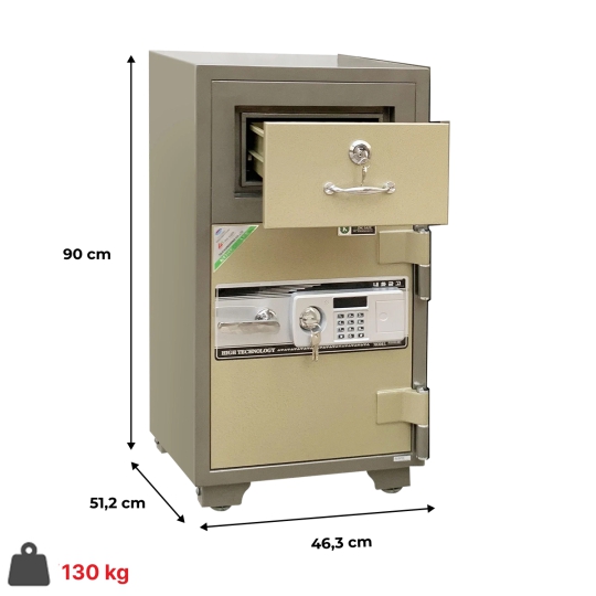 ​​​​​​​Két Sắt SOLID KSHB-900 (130kg) Két Tiền Thu Ngân Bán Hàng