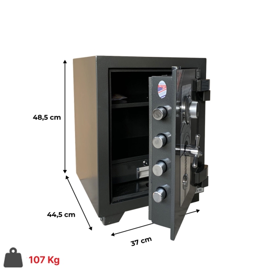 Két Sắt Siêu Cường Truly TS49 Khóa Cơ  Chống Cháy Chống Trộm