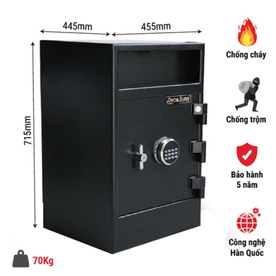 Két Sắt Thả Tiền Thu Ngân DSN 710E khoa điện tử 